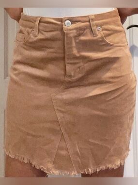 Corduroy Mini Skirt in Camel 🐪